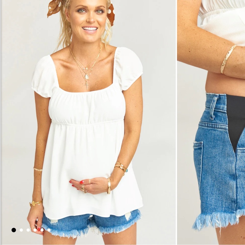 Show Me Your Mimi Maternity Denim Short, Size 30